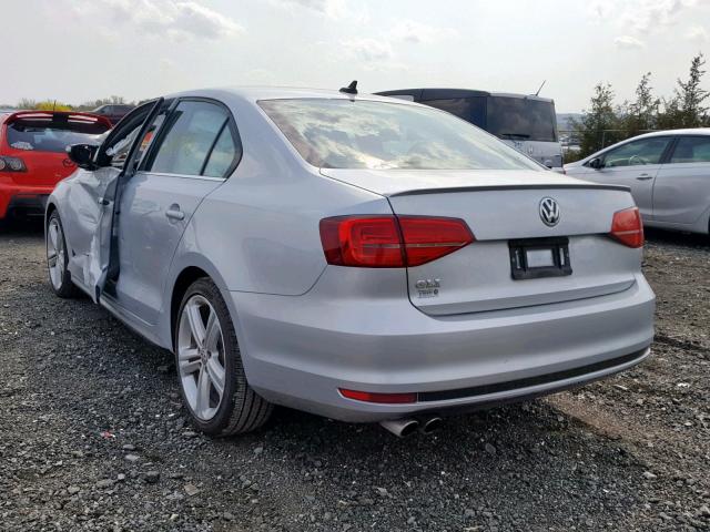 3VW5T7AJ5FM422894 - 2015 VOLKSWAGEN JETTA GLI SILVER photo 3