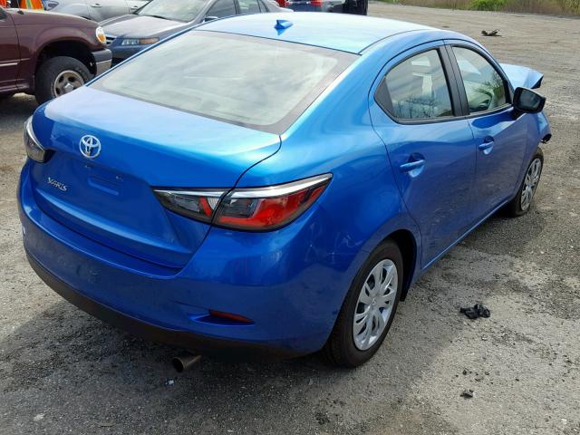 3MYDLBYV6KY507760 - 2019 TOYOTA YARIS L BLUE photo 4