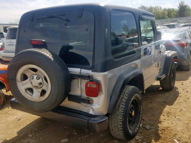 1J4F449S95P349158 - 2005 JEEP WRANGLER / SILVER photo 4