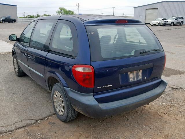 1C4GJ25B71B147424 - 2001 CHRYSLER VOYAGER BLUE photo 3