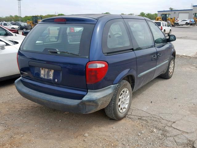 1C4GJ25B71B147424 - 2001 CHRYSLER VOYAGER BLUE photo 4