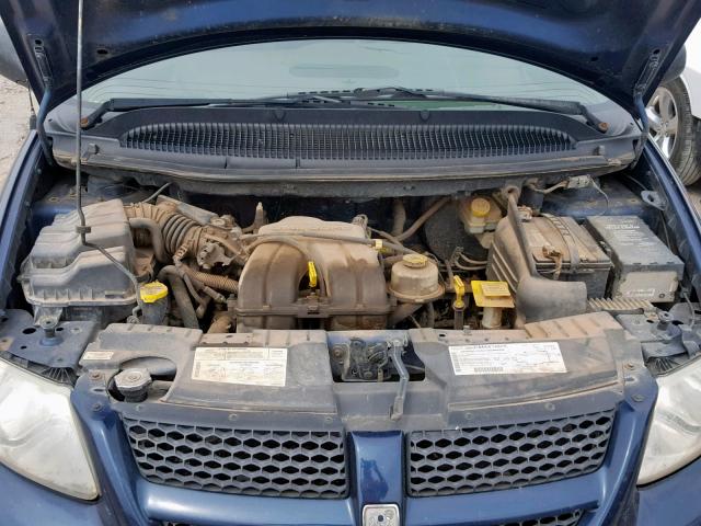 1C4GJ25B71B147424 - 2001 CHRYSLER VOYAGER BLUE photo 7