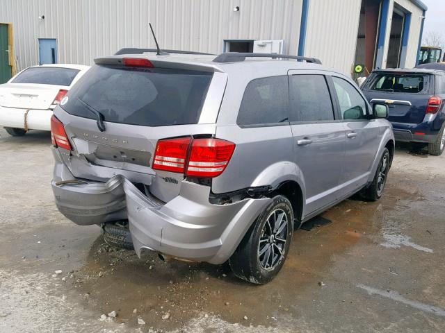 3C4PDCAB2JT294722 - 2018 DODGE JOURNEY SE SILVER photo 4