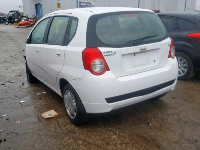 KL1TD6DE7BB131760 - 2011 CHEVROLET AVEO LS WHITE photo 3