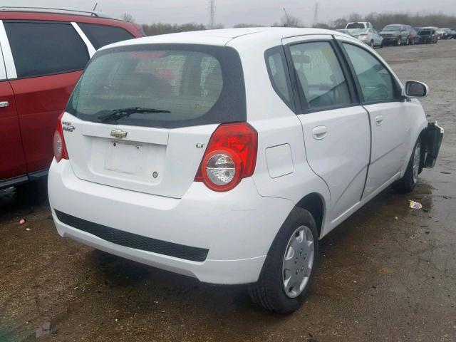 KL1TD6DE7BB131760 - 2011 CHEVROLET AVEO LS WHITE photo 4