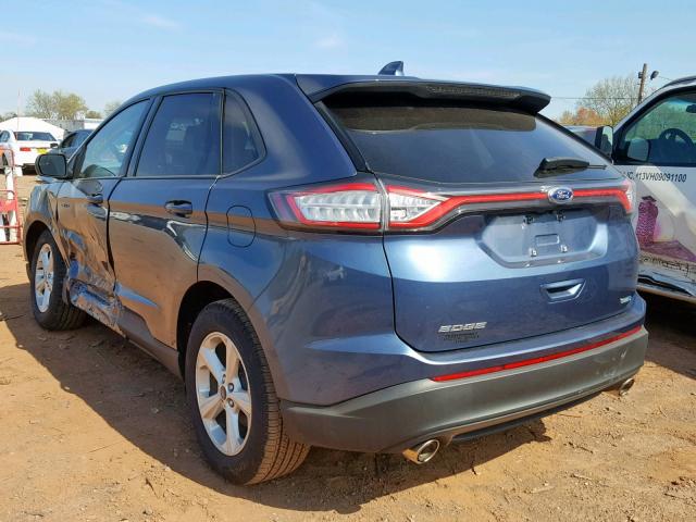 2FMPK4G95JBC45649 - 2018 FORD EDGE SE BLUE photo 3