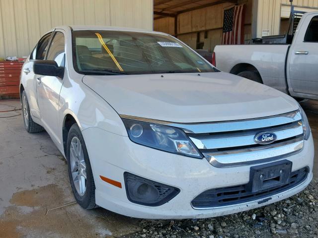 3FAHP0GA7CR304921 - 2012 FORD FUSION S WHITE photo 1