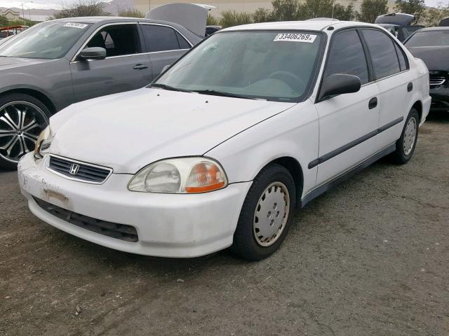 JHMEJ6620VS042693 - 1997 HONDA CIVIC DX WHITE photo 2