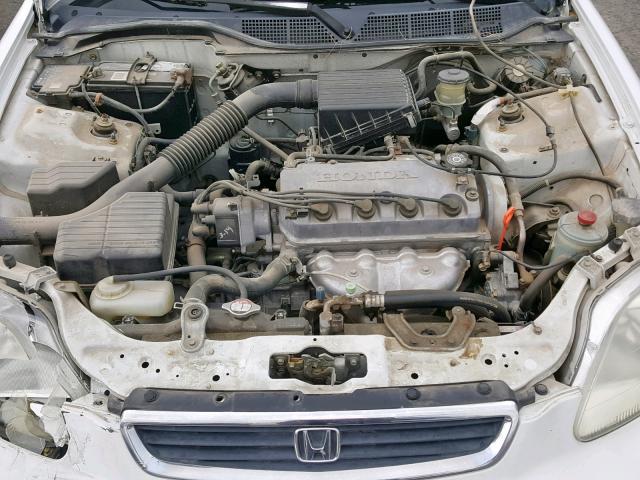 JHMEJ6620VS042693 - 1997 HONDA CIVIC DX WHITE photo 7