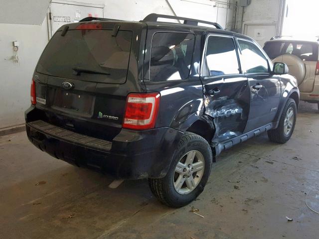 1FMCU5K36BKA09679 - 2011 FORD ESCAPE HYB BLACK photo 4