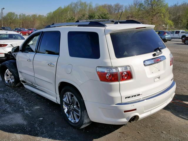 1GKKVTEDXCJ205075 - 2012 GMC ACADIA DEN WHITE photo 3