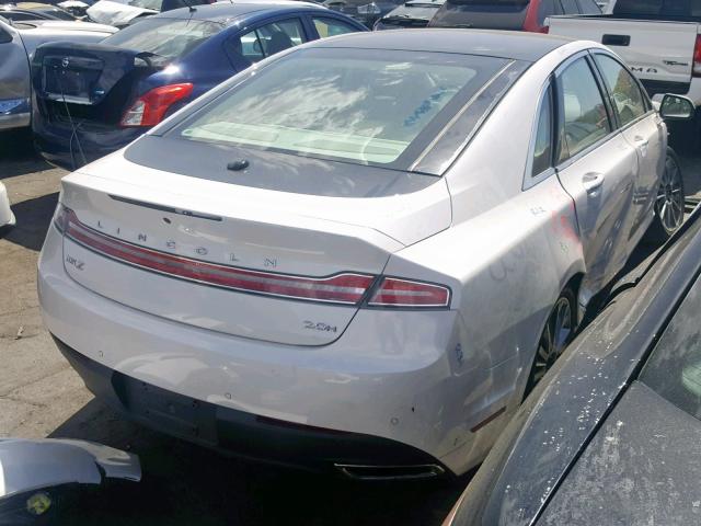 3LN6L2LU3ER808969 - 2014 LINCOLN MKZ HYBRID WHITE photo 4