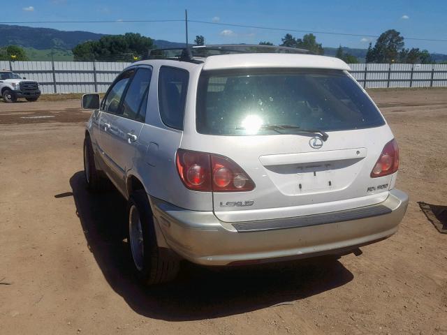 JT6HF10U6X0038621 - 1999 LEXUS RX 300 WHITE photo 3