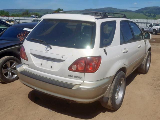 JT6HF10U6X0038621 - 1999 LEXUS RX 300 WHITE photo 4