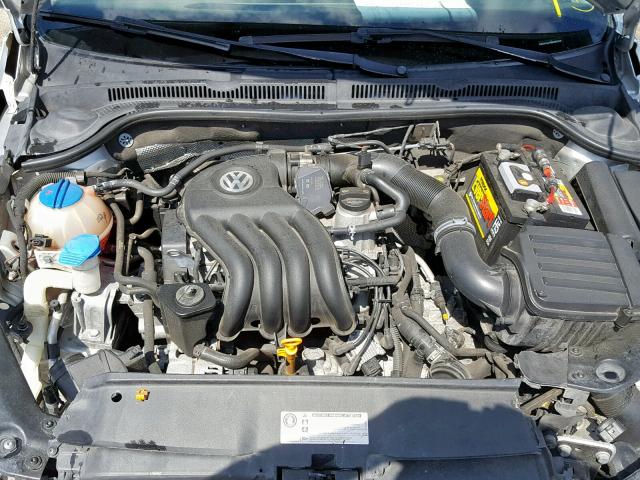 3VW2K7AJ7BM382348 - 2011 VOLKSWAGEN JETTA BASE SILVER photo 7