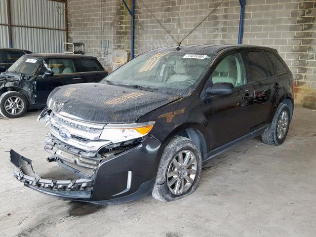 2FMDK3JC3DBB89457 - 2013 FORD EDGE SEL BLACK photo 2