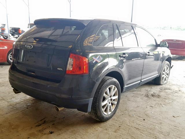 2FMDK3JC3DBB89457 - 2013 FORD EDGE SEL BLACK photo 4