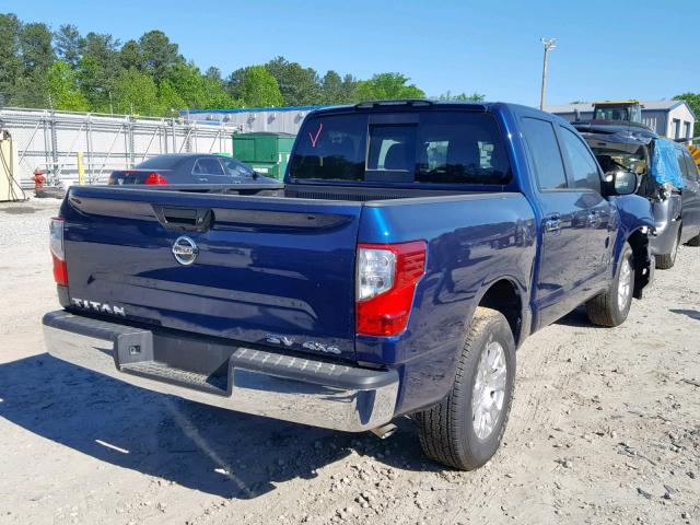 1N6AA1EJ2JN542551 - 2018 NISSAN TITAN S BLUE photo 4