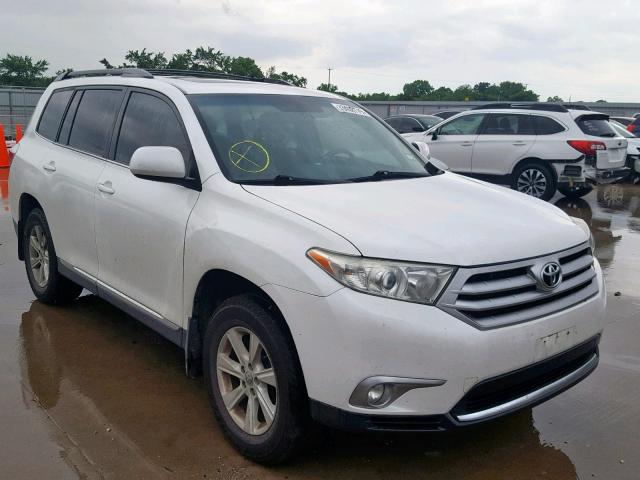 5TDZK3EH3DS092807 - 2013 TOYOTA HIGHLANDER WHITE photo 1