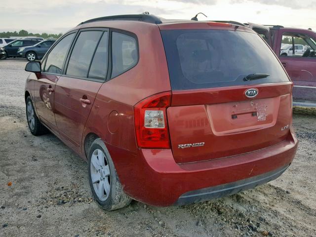 KNAFG526387123456 - 2008 KIA RONDO LX RED photo 3