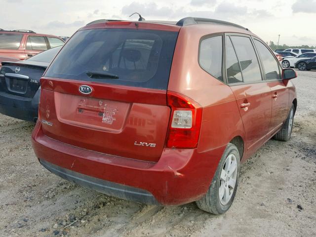 KNAFG526387123456 - 2008 KIA RONDO LX RED photo 4