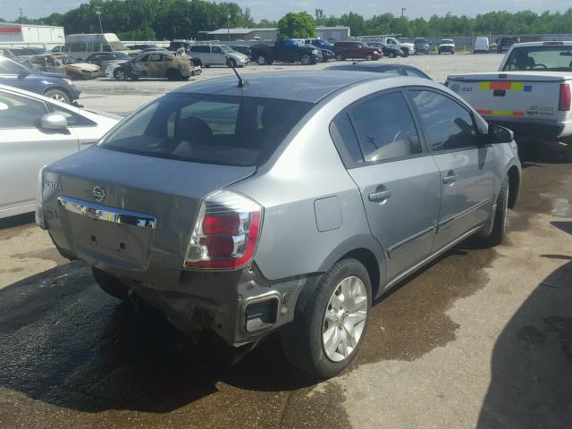 3N1AB6APXAL666254 - 2010 NISSAN SENTRA 2.0 GRAY photo 4