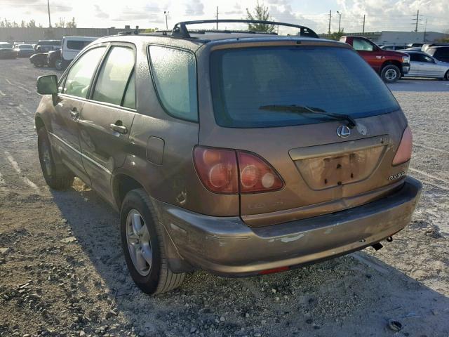 JT6HF10U8X0027930 - 1999 LEXUS RX 300 BEIGE photo 3