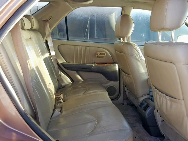 JT6HF10U8X0027930 - 1999 LEXUS RX 300 BEIGE photo 6