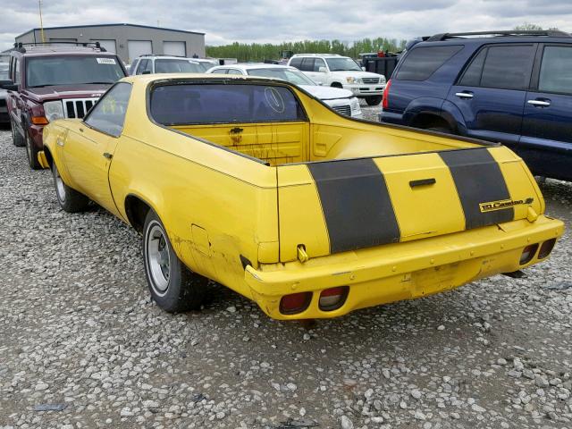 1D80H4R476535 - 1974 CHEVROLET EL CAMINO YELLOW photo 3