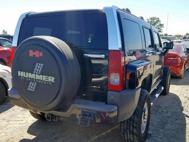 5GTDN136768111625 - 2006 HUMMER H3 BLACK photo 4