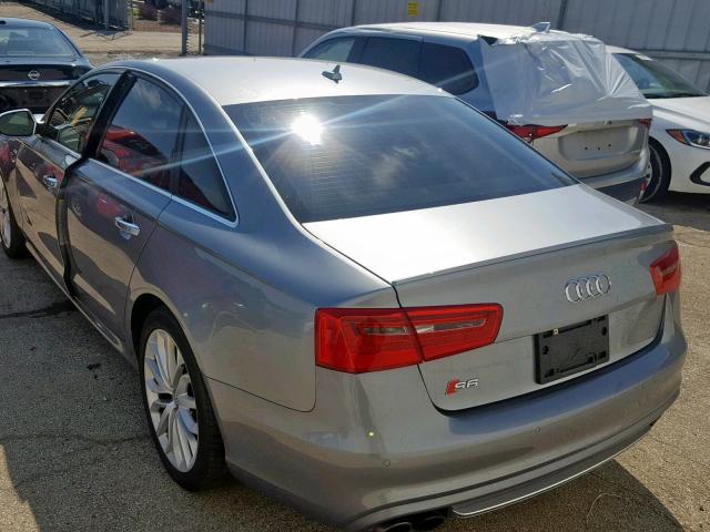 WAUF2AFC8DN046158 - 2013 AUDI S6 GRAY photo 3