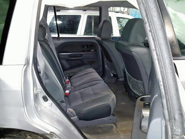 5FNYF28218B024842 - 2008 HONDA PILOT VP SILVER photo 6