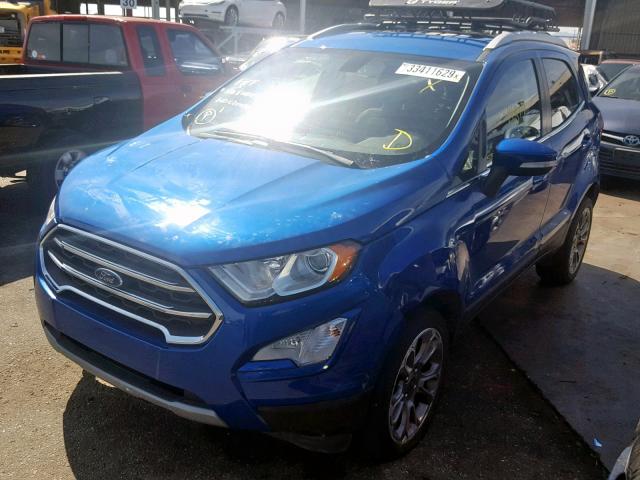 MAJ6P1WL7JC184002 - 2018 FORD ECOSPORT T BLUE photo 2