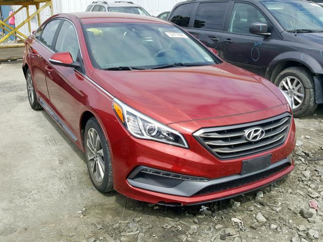 5NPE34AF0FH067653 - 2015 HYUNDAI SONATA SPO RED photo 1