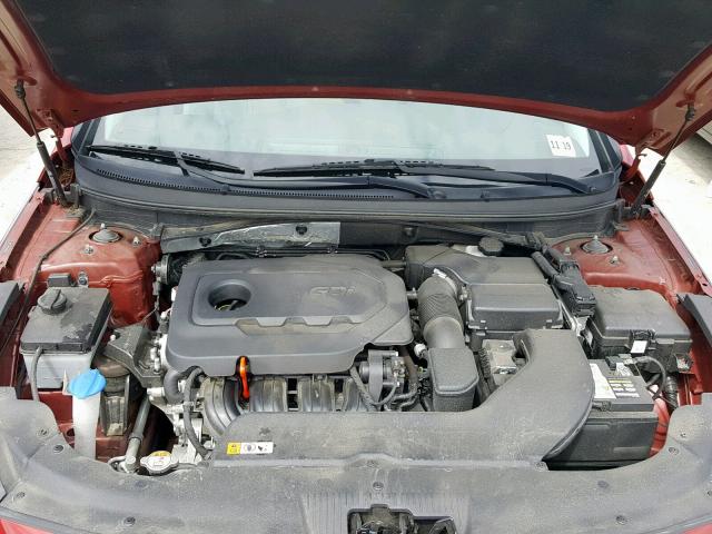 5NPE34AF0FH067653 - 2015 HYUNDAI SONATA SPO RED photo 7