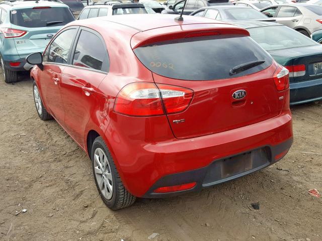 KNADM5A32F6500062 - 2015 KIA RIO LX RED photo 3