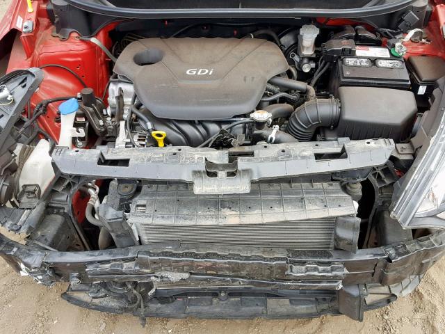 KNADM5A32F6500062 - 2015 KIA RIO LX RED photo 7