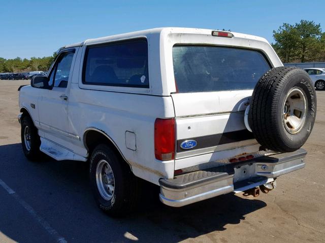 1FMEU15N9TLB20916 - 1996 FORD BRONCO U10 WHITE photo 3