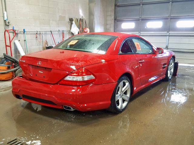 WDBSK71F59F143081 - 2009 MERCEDES-BENZ SL 550 RED photo 4