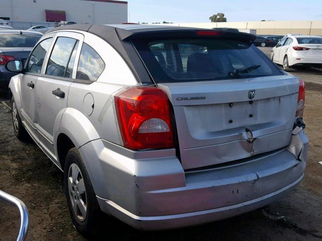 1B3HB28B57D269288 - 2007 DODGE CALIBER SILVER photo 3