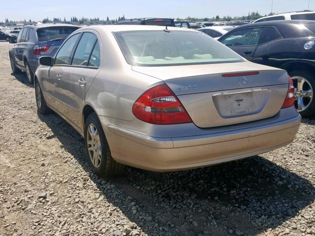 WDBUF65J64A496523 - 2004 MERCEDES-BENZ E 320 BEIGE photo 3