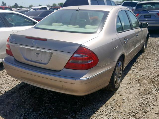 WDBUF65J64A496523 - 2004 MERCEDES-BENZ E 320 BEIGE photo 4