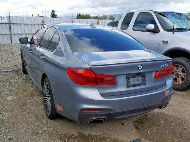 WBAJA9C58JB250134 - 2018 BMW 530E GRAY photo 3