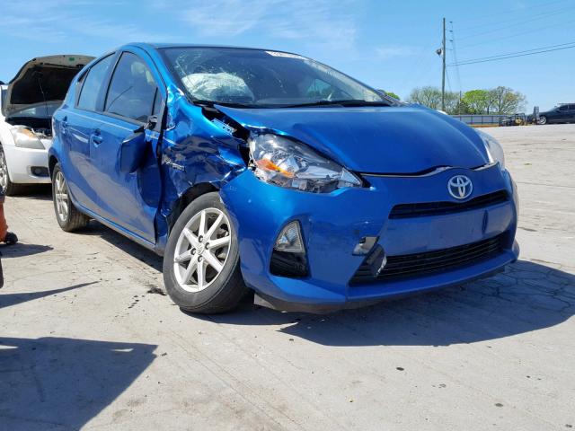 JTDKDTB34E1075193 - 2014 TOYOTA PRIUS C BLUE photo 1