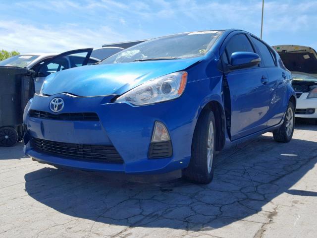 JTDKDTB34E1075193 - 2014 TOYOTA PRIUS C BLUE photo 2