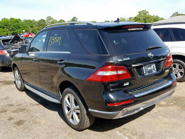 4JGDA5HB9CA055719 - 2012 MERCEDES-BENZ ML 350 4MA BLACK photo 3