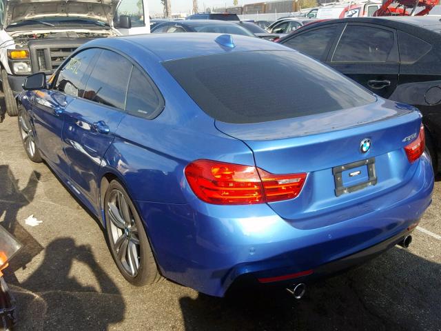 WBA4B1C51GG242514 - 2016 BMW 435 I BLUE photo 3