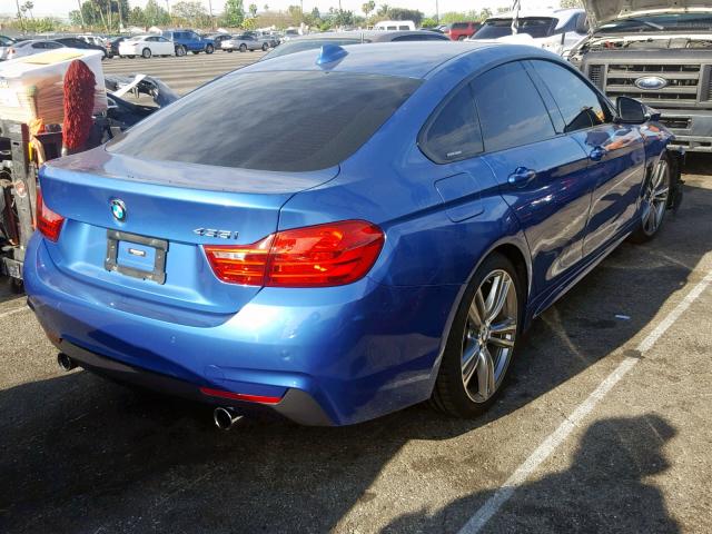 WBA4B1C51GG242514 - 2016 BMW 435 I BLUE photo 4