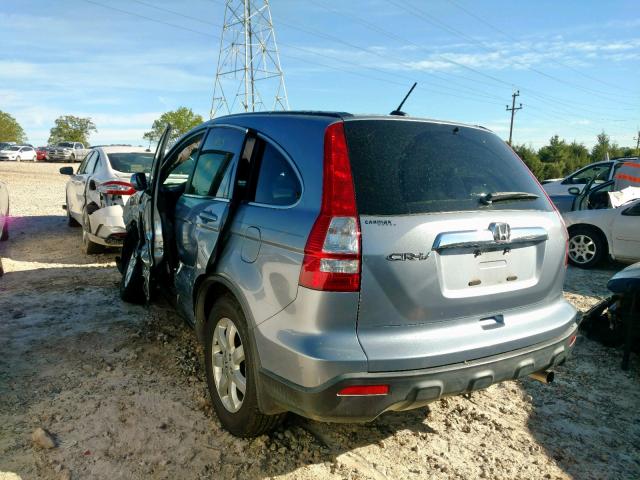 JHLRE38768C031682 - 2008 HONDA CR-V EXL BLUE photo 3