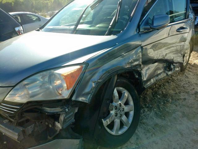 JHLRE38768C031682 - 2008 HONDA CR-V EXL BLUE photo 9